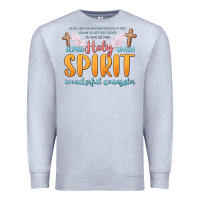 Heather Grey holy spirit wonderful counselor Premium Sweatshirt - MaliasSmallBusiness