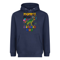 Navy mommy of the birthday boy Heavyweight Hoodie - MaliasSmallBusiness