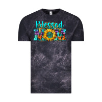 Cloud Black blessed mom sunflower Vintage Tee - Zillion Design Studio