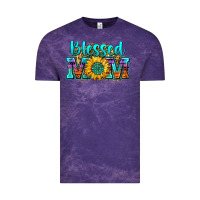 Cloud Purple blessed mom sunflower Vintage Tee - Zillion Design Studio