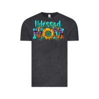 Vintage Black blessed mom sunflower Vintage Tee - Zillion Design Studio
