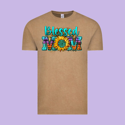 Blessed Mom Sunflower Vintage Tee Designed By Zillion Design Studio