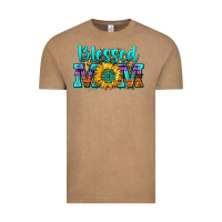 Vintage Coffee blessed mom sunflower Vintage Tee - Zillion Design Studio