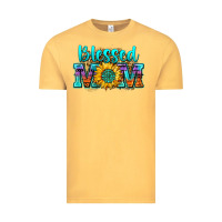 Vintage Mustard blessed mom sunflower Vintage Tee - Zillion Design Studio