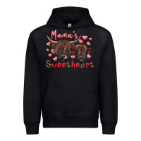 Black mama's sweetheart highland cow and calf Urban Hoodie - RanaPortraitStore