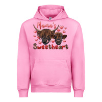 Fuchsia Pink mama's sweetheart highland cow and calf Urban Hoodie - RanaPortraitStore