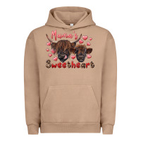 Pigment Burro mama's sweetheart highland cow and calf Urban Hoodie - RanaPortraitStore