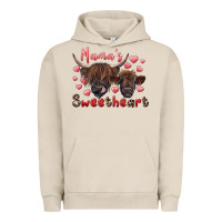 Pigment French Oak mama's sweetheart highland cow and calf Urban Hoodie - RanaPortraitStore