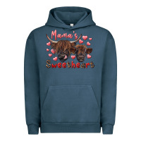 Mama's Sweetheart Highland Cow And Calf Urban Hoodie | Teevron