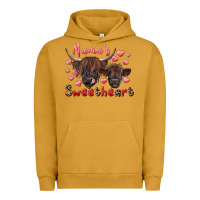 Pigment Peanut Butter mama's sweetheart highland cow and calf Urban Hoodie - RanaPortraitStore