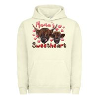 Pigment Pistachio mama's sweetheart highland cow and calf Urban Hoodie - RanaPortraitStore