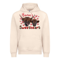 Sandshell mama's sweetheart highland cow and calf Urban Hoodie - RanaPortraitStore