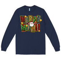 Navy Christmas merry mini Long Sleeve Tee - FaDigitalArtStudio