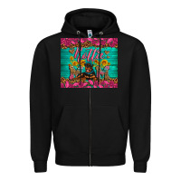 Black Rottie mom with roses Zipper Hoodie - Artiststas
