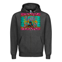 Charcoal Heather Rottie mom with roses Zipper Hoodie - Artiststas