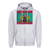 Heather Grey Rottie mom with roses Zipper Hoodie - Artiststas