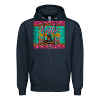 Navy Rottie mom with roses Zipper Hoodie - Artiststas