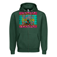 Sports Green Rottie mom with roses Zipper Hoodie - Artiststas