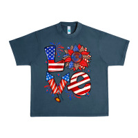 Midnight Navy 4th of july love Urban Heavy Tee - Zillion Design Studio