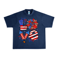 Navy 4th of july love Urban Heavy Tee - Zillion Design Studio