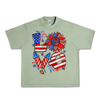Oil Green 4th of july love Urban Heavy Tee - Zillion Design Studio