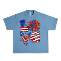 Pebble Blue 4th of july love Urban Heavy Tee - Zillion Design Studio