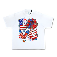 White 4th of july love Urban Heavy Tee - Zillion Design Studio