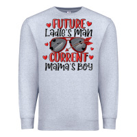 Heather Grey future ladies man current mamas boy Premium Sweatshirt - MaliasSmallBusiness