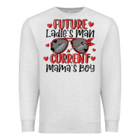 Oatmeal Heather future ladies man current mamas boy Premium Sweatshirt - MaliasSmallBusiness