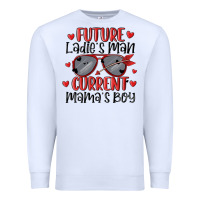White future ladies man current mamas boy Premium Sweatshirt - MaliasSmallBusiness