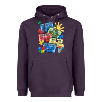 Plum autism cassette tapes Heavyweight Hoodie - MaliasSmallBusiness