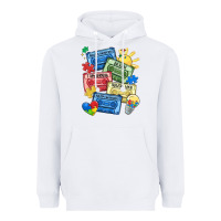 White autism cassette tapes Heavyweight Hoodie - MaliasSmallBusiness
