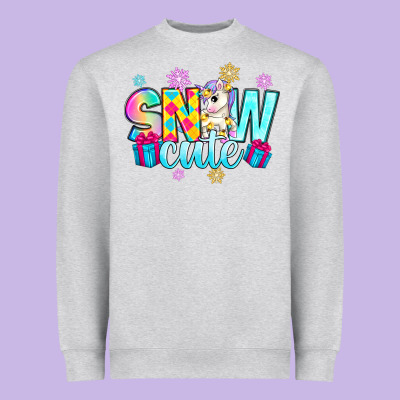 Snow Cute With Unicorn Heavyweight Sweatshirt Designed By Zillion Design Studio