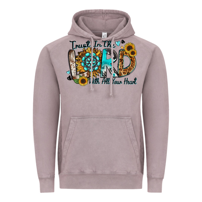 Trust In The Lord With All Your Heart Vintage Hoodie by Zillion Design Studio | Teevron