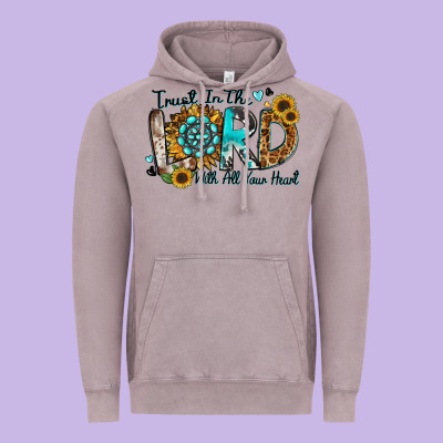 Trust In The Lord With All Your Heart Vintage Hoodie Designed By Zillion Design Studio