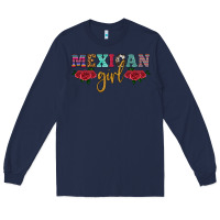 Navy mexican girl Long Sleeve Tee - HRA Design Shop