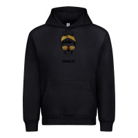 Black Yellow Glitter, Leopard Pattern Mom Skull Urban Hoodie - Bettercallsaul