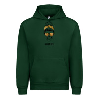Foreset Green Yellow Glitter, Leopard Pattern Mom Skull Urban Hoodie - Bettercallsaul