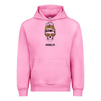 Fuchsia Pink Yellow Glitter, Leopard Pattern Mom Skull Urban Hoodie - Bettercallsaul