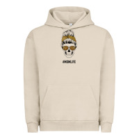 Pigment French Oak Yellow Glitter, Leopard Pattern Mom Skull Urban Hoodie - Bettercallsaul