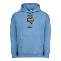 Pigment Pebble Blue Yellow Glitter, Leopard Pattern Mom Skull Urban Hoodie - Bettercallsaul