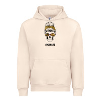 Sandshell Yellow Glitter, Leopard Pattern Mom Skull Urban Hoodie - Bettercallsaul