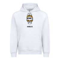White Yellow Glitter, Leopard Pattern Mom Skull Urban Hoodie - Bettercallsaul