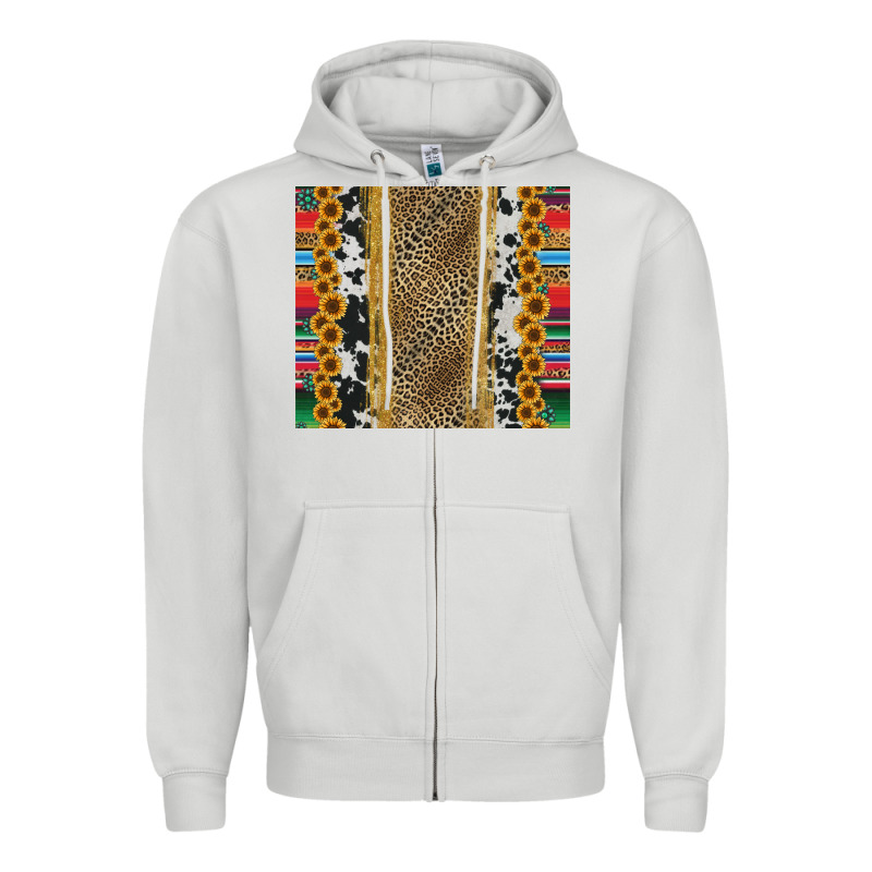 Western Serape Cowhide Zipper Hoodie by Jasminsmagicworld | Teevron