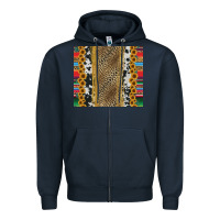Navy western serape cowhide Zipper Hoodie - Jasminsmagicworld