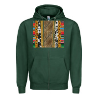 Sports Green western serape cowhide Zipper Hoodie - Jasminsmagicworld