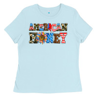 Baby Blue American honey Ladies Tee - AdoDesignShop