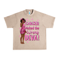 French Oak Cancer Picked The Wrong Diva with Black Woman Urban Heavy Tee - texasbilliewilder
