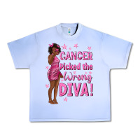Grape Ice Cancer Picked The Wrong Diva with Black Woman Urban Heavy Tee - texasbilliewilder