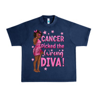 Navy Cancer Picked The Wrong Diva with Black Woman Urban Heavy Tee - texasbilliewilder